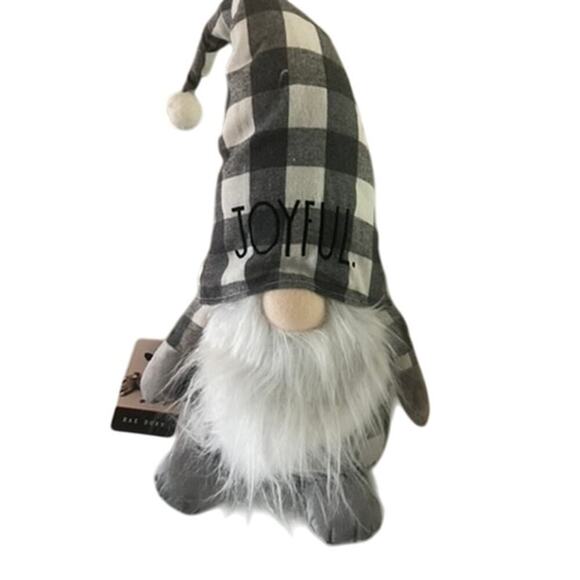 NWT Rae Dun Christmas Gnome in plaid hat Festive Holiday Decorative cute - Picture 4 of 5